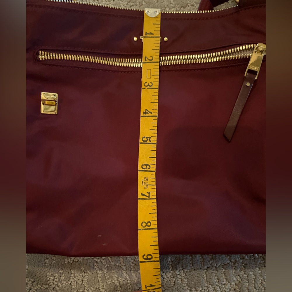 EUC Tumi Voyager Burgundy Crossbody with Gold Hardware, - Picture 7 of 9